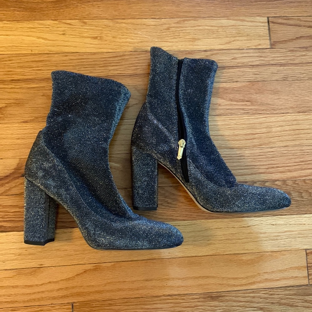 Disco sparkly blue boots